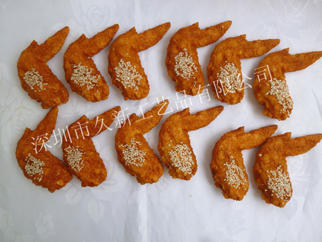香港客人打樣的仿真食物炸雞翅食品模型已經交貨。